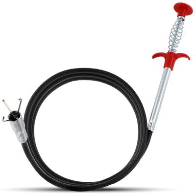 62" Snake Drain Clog Remover - Used as Hair Clog Remover for Sink, Shower, and Bathtub - Dryer Vent Cleaner, and as a Flexible Grabber Tool for Hard to Reach Places - By RAM-PRO