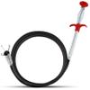 62" Snake Drain Clog Remover - Used as Hair Clog Remover for Sink, Shower, and Bathtub - Dryer Vent Cleaner, and as a Flexible Grabber Tool for Hard to Reach Places - By RAM-PRO view 1