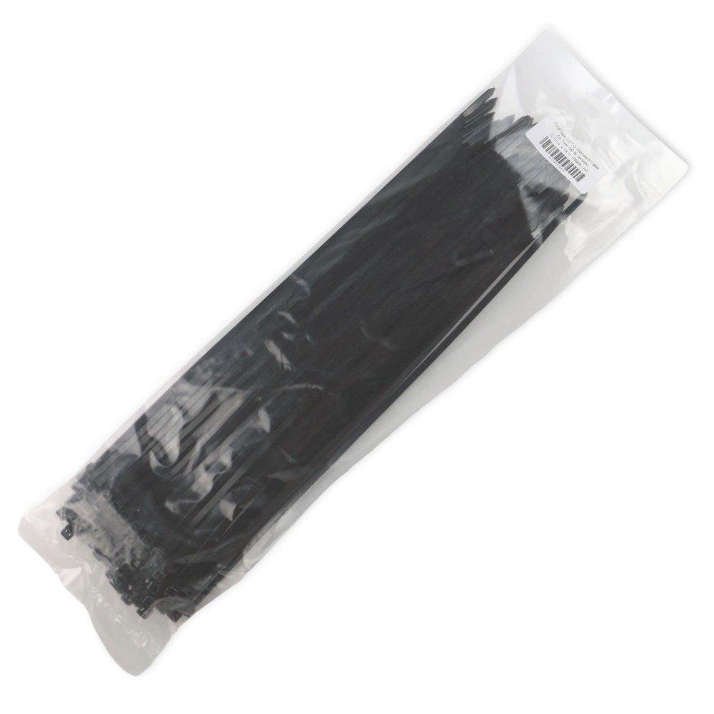 FindTape Standard Cable Zip Ties (50 lb. tensile): 0.19 in. x 14 in. (Black) / 100-pack