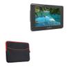 BoxWave Case Compatible with Lilliput H7 - SoftSuit with Pocket, Soft Pouch Neoprene Cover Sleeve Zipper Pocket - Jet Black with Red Trim view 1