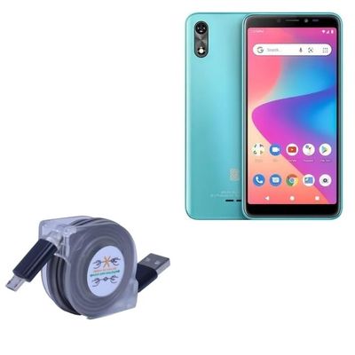 BoxWave Cable Compatible with BLU Studio X10+ - miniSync, Retractable, Portable Sync Cable