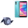 BoxWave Cable Compatible with BLU Studio X10+ - miniSync, Retractable, Portable Sync Cable view 1