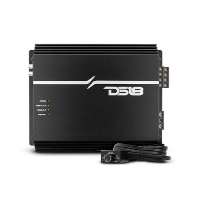 DS18 EXL-P800X4 Korean 4-Channel Full Range Car Audio Amplifier Competition Grade Class AB MOSFET Amp 800 Watts Rms - Remote BASS Knob Included (Renewed)