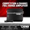DS18 EXL-P800X4 Korean 4-Channel Full Range Car Audio Amplifier Competition Grade Class AB MOSFET Amp 800 Watts Rms - Remote BASS Knob Included (Renewed) view 2