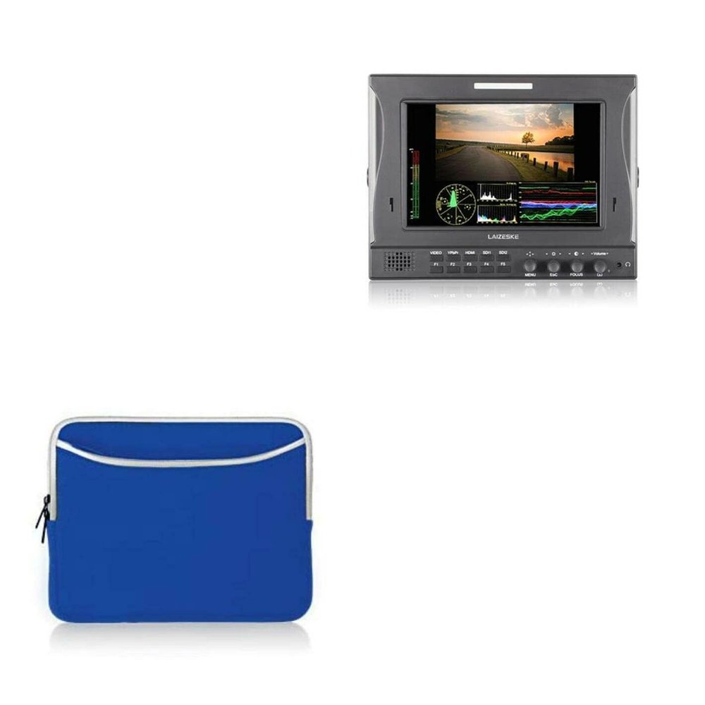 BoxWave Case Compatible with Laizeske DR789 - SoftSuit with Pocket, Soft Pouch Neoprene Cover Sleeve Zipper Pocket - Super Blue