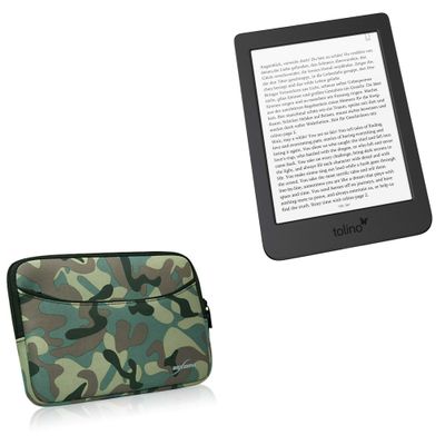 BoxWave Case Compatible with Tolino Page 2 - Camouflage Suit with Pocket, Neoprene Camo Suit Zipper Pocket for Storage