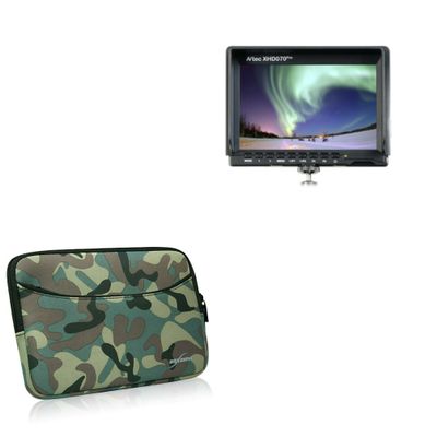 BoxWave Case Compatible with Avtec AVT-XHD070-PRO - Camouflage Suit with Pocket, Neoprene Camo Suit Zipper Pocket for Storage