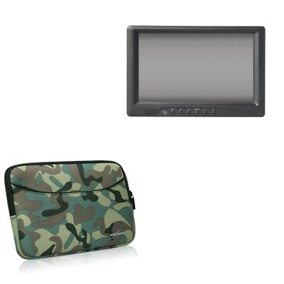 BoxWave Case Compatible with iStarUSA DD-7LCD-669GL - Camouflage Suit with Pocket, Neoprene Camo Suit Zipper Pocket for Storage