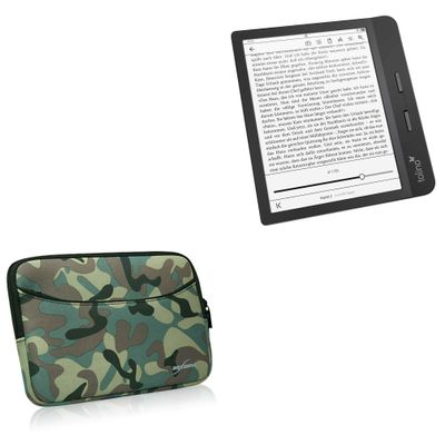 BoxWave Case Compatible with Tolino Vision 5 - Camouflage Suit with Pocket, Neoprene Camo Suit Zipper Pocket for Storage