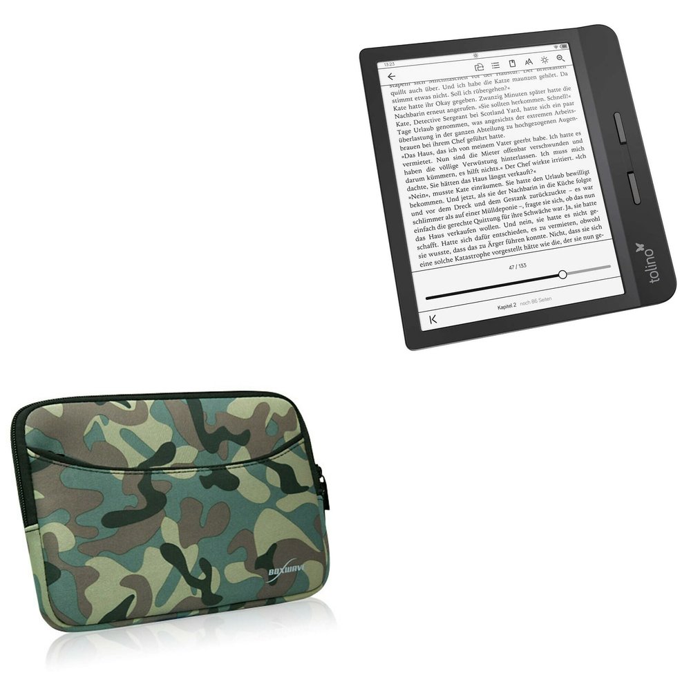 BoxWave Case Compatible with Tolino Vision 5 - Camouflage Suit with Pocket, Neoprene Camo Suit Zipper Pocket for Storage