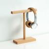Gaming Headphone Stand Solid Wood Headset Holder Standing Headphone Hanger Desktop Headset Display Stand (Color : Natural, Size : 24 * 8 * 28cm) view 4