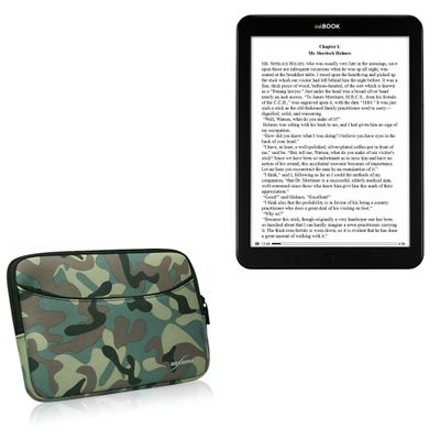BoxWave Case Compatible with inkBOOK 8 - Camouflage Suit with Pocket, Neoprene Camo Suit Zipper Pocket for Storage