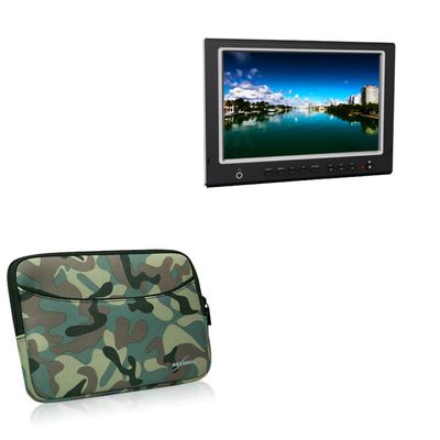 BoxWave Case Compatible with Lilliput 664/O/P - Camouflage Suit with Pocket, Neoprene Camo Suit Zipper Pocket for Storage