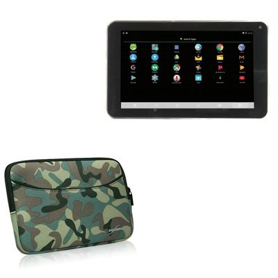 BoxWave Case Compatible with Naxa NID-7019 - Camouflage Suit with Pocket, Neoprene Camo Suit Zipper Pocket for Storage