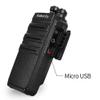 2 Pack Radioddity GA-2S Long Range Walkie Talkies for Adults UHF Two Way Radio Rechargeable with Micro USB Charging + 2 Pack Radioddity RD-203 Waterproof Remote Speaker Mic, K Plug view 2