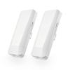 Outdoor Wireless Bridge, Point to Point WiFi Bridge, 5.8GHz 1-3KM Distance, 2X 100Mbps Ethernet Port, 24V PoE Adapter, 2 Pack view 1