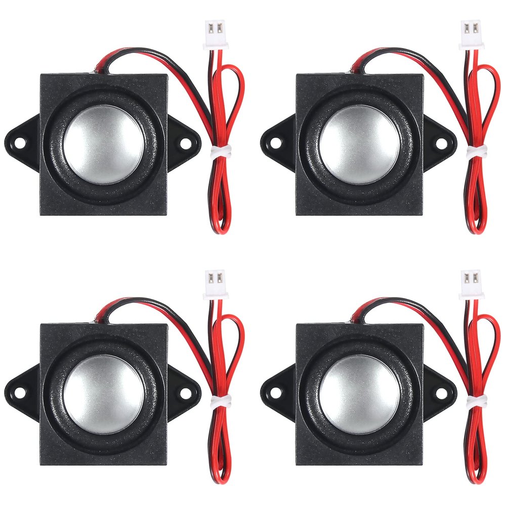 DWEII 4 PCS Speaker 3 Watt 8 Ohm Mini Speaker 8ohm 3w Loundspeaker Micro for Arduino with JST-PH2.0 Interface for Small Electronic Projects Advertising Machines LCD TV Monitors