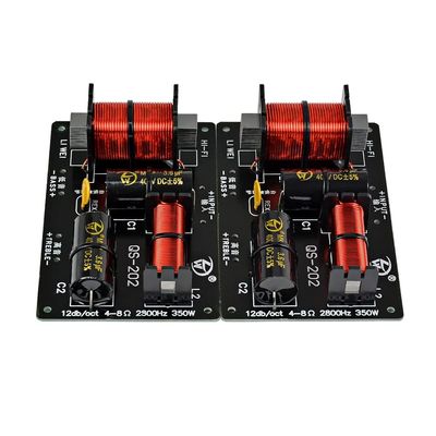 JINGERL 2pcs 350W 2 Ways Crossover Audio Board Tweeter Bass Speaker Frequency Divider 2 Unit for 4-8Ohm DIY Speaker Filter 2800HZ