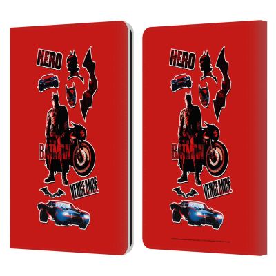 Head Case Designs Officially Licensed The Batman Sticker Print Collage Graphics Leather Wallet Case Compatible with Kindle Paperwhite 1/2 / 3