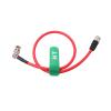HangTon 12G SDI Raw 4K 60p Video Cable Right Angle to Straight BNC 75 ohm Coaxial Shielded for Sony FS7 FX9 FX6 Alexa DSMC2 Camera Blackmagic SmallHD Atomos Monitor (50cm, Red) view 1