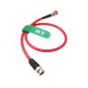 HangTon 12G SDI Raw 4K 60p Video Cable Right Angle to Straight BNC 75 ohm Coaxial Shielded for Sony FS7 FX9 FX6 Alexa DSMC2 Camera Blackmagic SmallHD Atomos Monitor (50cm, Red) view 2