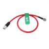 HangTon 12G SDI Raw 4K 60p Video Cable Right Angle to Straight BNC 75 ohm Coaxial Shielded for Sony FS7 FX9 FX6 Alexa DSMC2 Camera Blackmagic SmallHD Atomos Monitor (50cm, Red) view 3