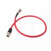 HangTon 12G SDI Raw 4K 60p Video Cable Right Angle to Straight BNC 75 ohm Coaxial Shielded for Sony FS7 FX9 FX6 Alexa DSMC2 Camera Blackmagic SmallHD Atomos Monitor (50cm, Red) view 4