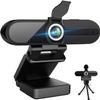 4K Webcam, HD Webcam 8MP- Laptop PC Desktop Computer Web Camera with Microphone, USB Webcams for Video Calling Recording Streaming Video Conference, Webcam with Mini Tripod,Privacy Shutter. view 1