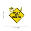 Baby on Board Sticker for Cars, Nouiroy 2PCS Crocodile Pattern Kids on Board Strong Reflective Cute Alligator Baby in Car Decals and Stickers Baby Car Window Bumper Sign Auto Vinyl Sticker, Green view 4