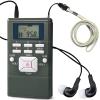 ZHIWHIS Mini Portable FM Radio, Stereo LCD Digital Display Tuning Pocket Walkmen Transistor Conference Receiver with Earphone, Small Pocket Radio Operated by AAA Batteries for Walking/Running view 1