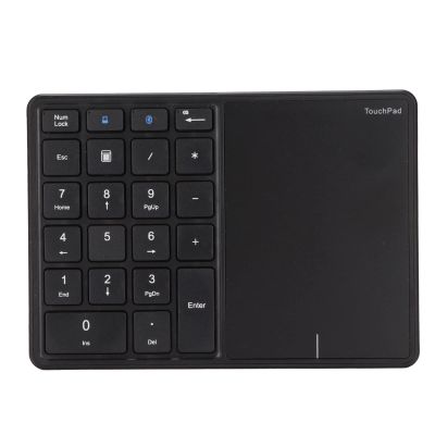 ASHATA 2 in 1 Number Pad, Mini 22 Keys Numeric Keypad, Blutooth 4.2 2.4G Dual Modes USB Number Pad Numpad with Touchpad for Laptop, PC, Desktop, Notebook(Black)