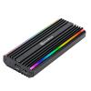 SilverStone Technology SST-MS13 - USB-C 3.2 Gen2 10Gbps NVMe / SATA M.2 SSD RGB Enclosure 71175 Black view 1