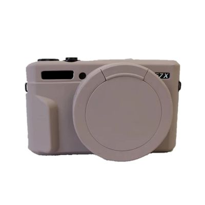 Camera Soft Silicone Case Bag Grey Rubber Armor Skin Body Cover Protector for Canon PowerShot G7X Mark III camera