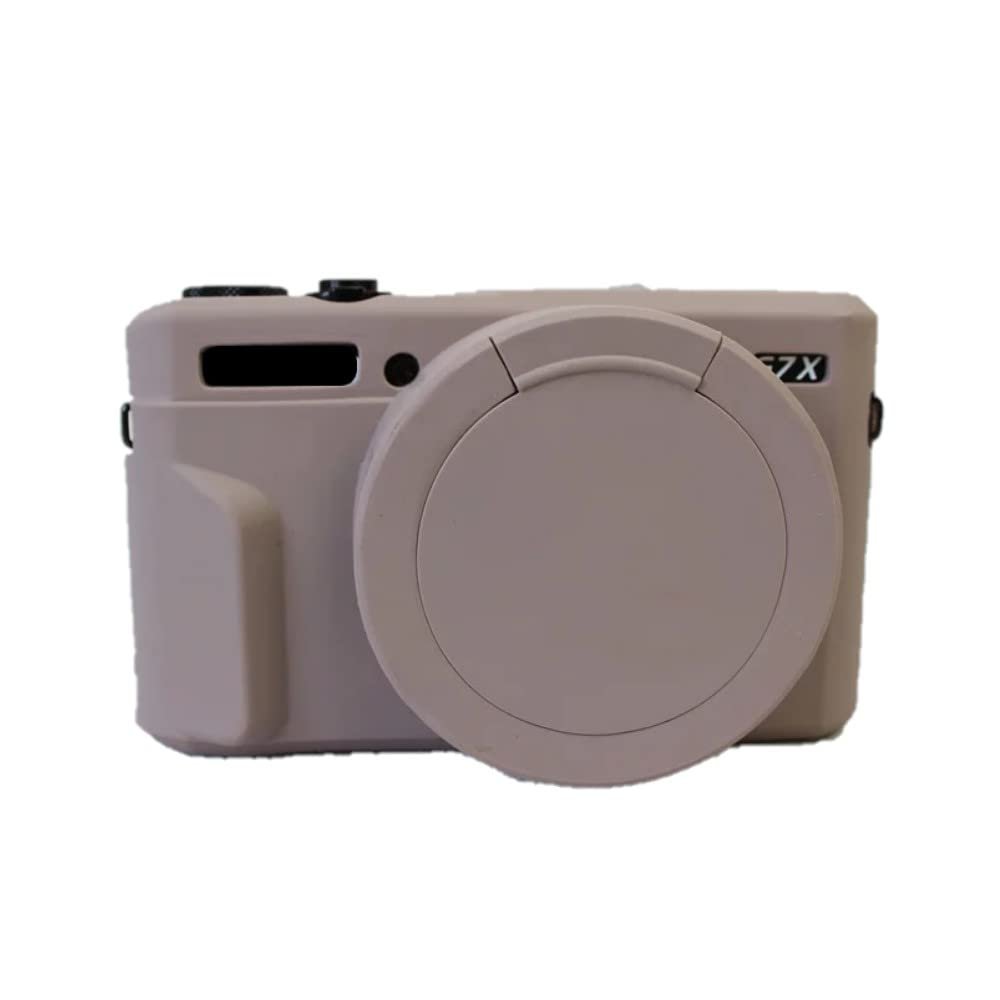 Camera Soft Silicone Case Bag Grey Rubber Armor Skin Body Cover Protector for Canon PowerShot G7X Mark III camera