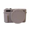 Camera Soft Silicone Case Bag Grey Rubber Armor Skin Body Cover Protector for Canon PowerShot G7X Mark III camera view 1