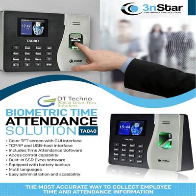 3nStar Biometric Fingerprint Time Attendance TA040