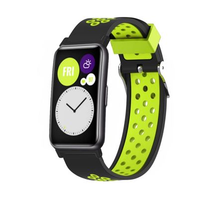 KangPlus Sport Wristband Compatible with Huawei Watch FIT,Soft Silicone Sport Wristband Adjustable 5.5-8.1 inch Watch Strap for Women Men - Green