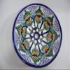 16" ROUND TALAVERA SINK ceramic bathroom vessel sink, mexican handmade folk art view 2