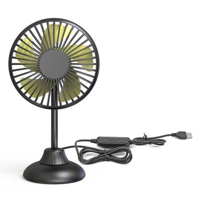 ihreesy USB Desk Fan,360Rotation Portable USB Fan Car Cooling Fan Small Quiet Desktop Fan with USB Charging Cable for Office Sports Travel Camping Family,Black