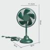ihreesy USB Desk Fan,360Rotation Portable USB Fan Car Cooling Fan Small Quiet Desktop Fan with USB Charging Cable for Office Sports Travel Camping Family,Black view 4