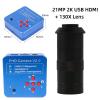 Microscope Kit Full HD 2K 48MP 21MP Video Lab HDMI USB Microscope Camera 130X 180X Zoom C Mount Lens Microscope Lens Adapters (Color : 21MP 130X Lens) view 2
