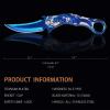 Vividstill Pocket Knife for Men, Cool Folding Knife With 3D Blue Dragon Relief, Great Gift Edc Knife For Men Outdoor Survival Camping Hiking view 4