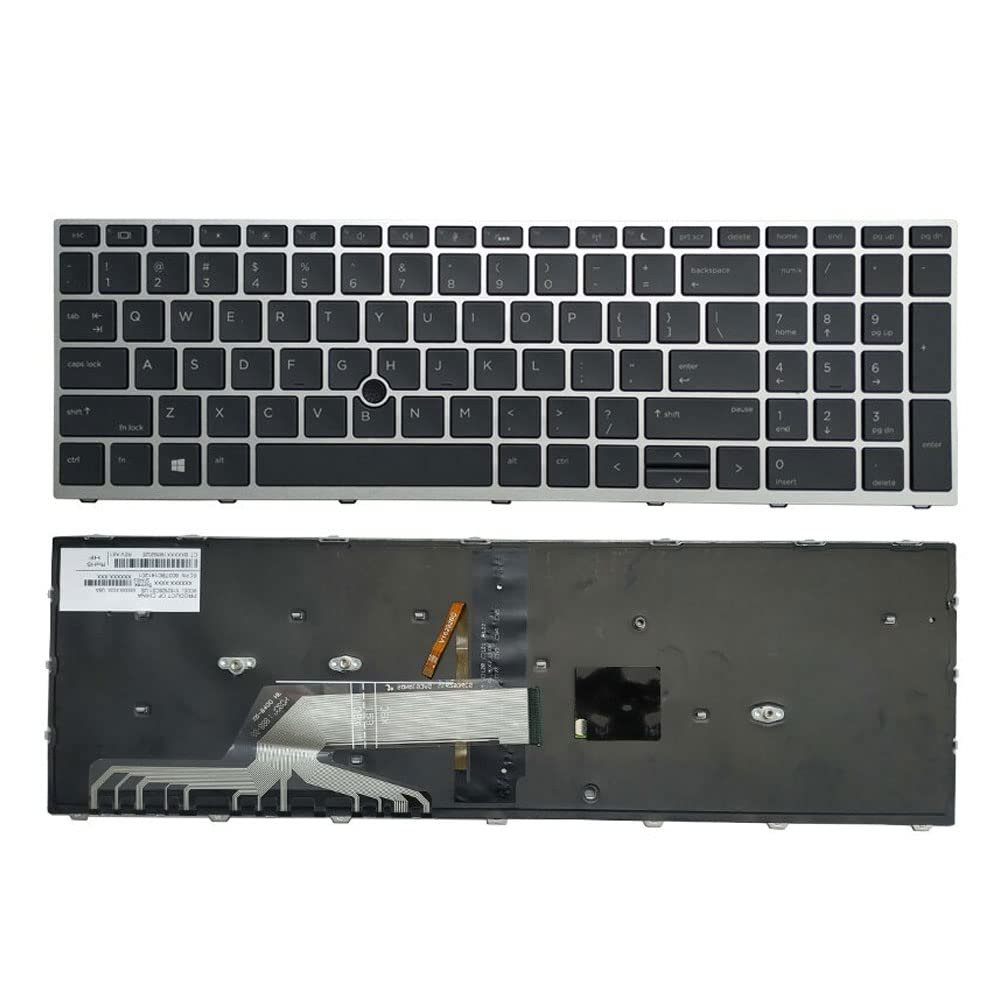 AKGIFT Laptop Replacement Keyboard Compatible for HP ProBook 650 G4 650 G5 L09593-001 US Layout Backlit with Pointer Stick