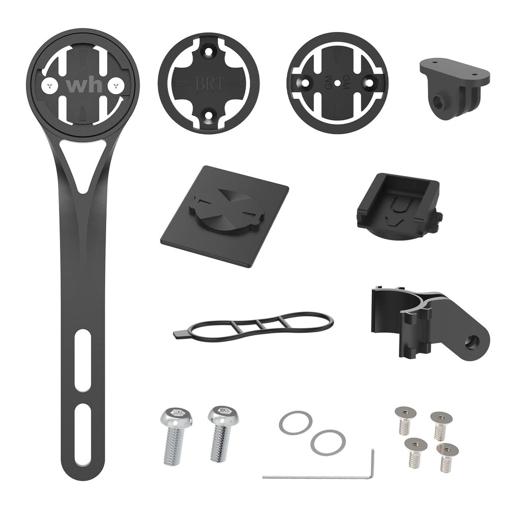 Bike Computer Mount,Out Front Cycling Bike Mount for Integrated Bicycle Handlebar,Compatible for Road Bikes,for Wahoo,for Bryton,for Cateye,for GoPro Full Range & Flashlight A