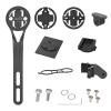 Bike Computer Mount,Out Front Cycling Bike Mount for Integrated Bicycle Handlebar,Compatible for Road Bikes,for Wahoo,for Bryton,for Cateye,for GoPro Full Range & Flashlight A view 1