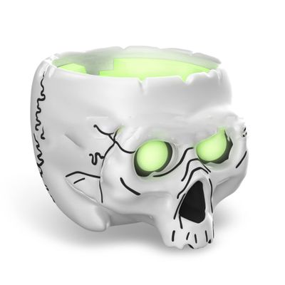 Aokicase Compatible with Amazon Echo Dot 4 / Echo Dot 5 Holder Skull Stand Mount with Integrated Cable Management, No Screws Required, Speaker Accessories Rack (Amazon Echo Dot 4 / 5, White) JSZ01