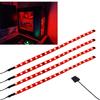DS RED Computer Light LED Strip with Magnetic Design for PC Case Lighting Kit,Mid Tower and Full Tower use (4Pack, S Series) view 1