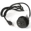 UrbanPro Office Plastic and Rubber Wire Power Grommet in Black view 1