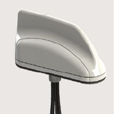 MobileMark 4-in-1 MXFG408 MaxFin Multi-Band 5G 2X Sub-6 LTE, 1X WiFi, GNSS Antenna - SMA - 15ft - White- Thread Mounting