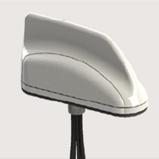 MobileMark 4-in-1 MXFG408 MaxFin Multi-Band 5G 2X Sub-6 LTE, 1X WiFi, GNSS Antenna - SMA - 15ft - White- Thread Mounting